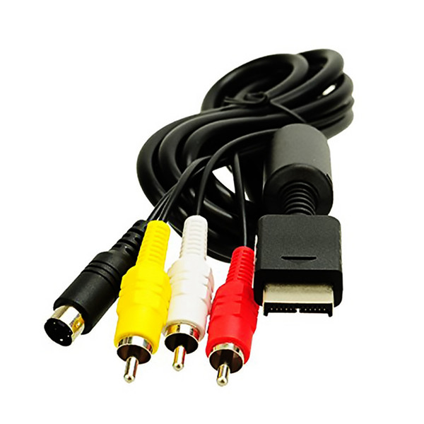 Hots 6 feet 1.8M Audio Cable to RCA For sony PlayStation for PS / for PS2 / PS3 Video AV Free shipping