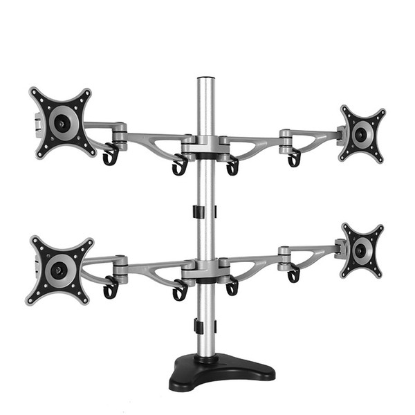 Desktop Quad Screen Monitor Mount Holder Multi LCD Computer Mount Rotating Screen Lift Base Monitor Arms