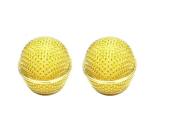 2x Mesh Microphone Grille for bate58 565SD-LC Microphone ,Gold Plated