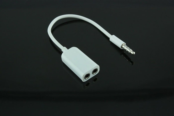 Practical 3.5mm Double Jack Headphone Splitter for iPod iPhone 4 4S iPad2 Earphone Adapter Accessories