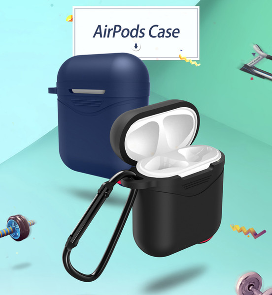 Soft Silicone Case For Airpods Shockproof Earphone Full Protective Cover Waterproof for iphone 7 ip 8 Headset Air Pods Box