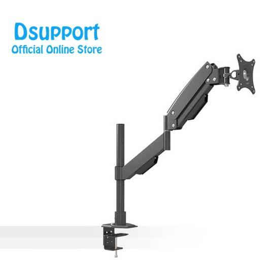 Heavy Duty Height Adjustable Gas Spring Monitor Holder Long Arm Sit Stand Working Station Monitor Support Mount Max.Loading 10kg