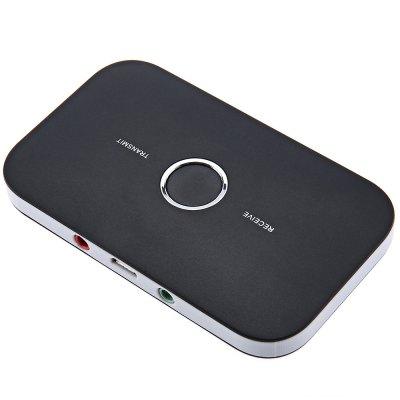 B6 2 in 1 Bluetooth Transmitter & Receiver Wireless A2DP Bluetooth Audio Adapter Portable Audio Player Aux 3.5mm Black