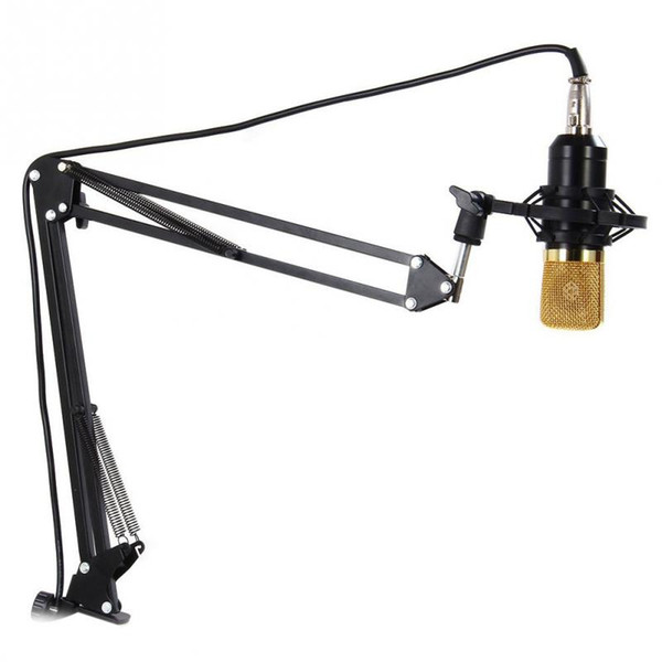 Double-braced steel Microphone Mic Stand Suspension Boom Scissor Arm Mount Shock Holder Studio Sound Broadcasting