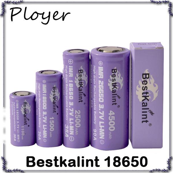 Vape hot seller BestKalint IMR battery 18350 18500 18650 26650 1100mah 1500mah 2500mah 4500mah Top rechargeable batteries lithium batter