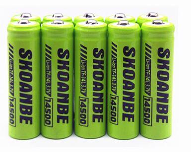 100% High Quality SKOANBE 10PCS HG2 25r vtc5 14500 battery 3.7v lithium ion rechargeable battery flashlight and mouse