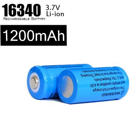 4PCS HG2 16340 battery Accus rechargeable CR123A battery LR123A 3.7V 1200mAh flashlight removable rechargeable lithium ion battery duration