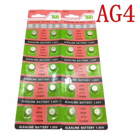 TOP SELLING OOLAPR 50PCS/5CARD AG4 Button Cell Batteries 1.55V LR626 LR66 377 SR626SW 177 Cell Watch Toys Remote Camera Wholesales