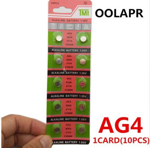 TOP SELLING OOLAPR 100PCS/10CARD AG4 Button Cell Batteries 1.55V LR626 LR66 377 SR626SW 177 Cell Watch Toys Remote Camera Wholesales