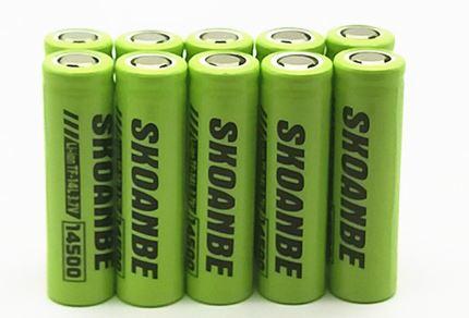 10 PCS/lot 14500 HG2 25r Batterie 3.7V Li-ion batterie rechargeable Pour lampe de Poche Souris VERT Pingtou