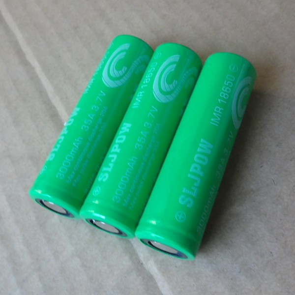 High Quality Power battery green IMR 18650 3000mAh 35A 3.7V Rechargable Lithium Battery E-cigarette battery