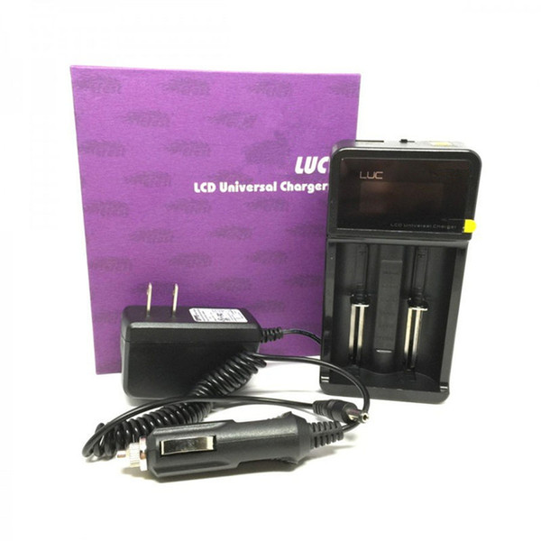 Authentic Fest LUC V4 Charger 4 Slots Usb Charger 26650 18650 batteries with car charger with LCD display