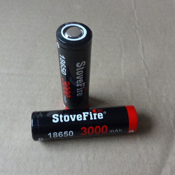 18650 StoveFire flat top rechargeable lithium battery high capacity 3000mah