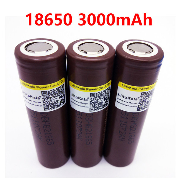 4pcs/lot LiitoKala HG2 18650 3000mah 3.7 V or cigare 18650 30A battery rechargeable battery of high drainage or flashlight Mod Box