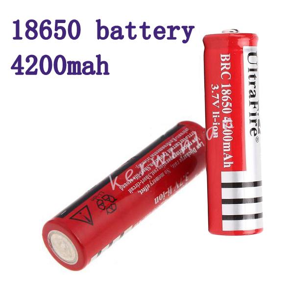 18650 3.7v 4200mAh UltraFire Rechargeable Lithium Li-ion Battery for Electronic Cigarette LED bike light Heanlamp Flashlight