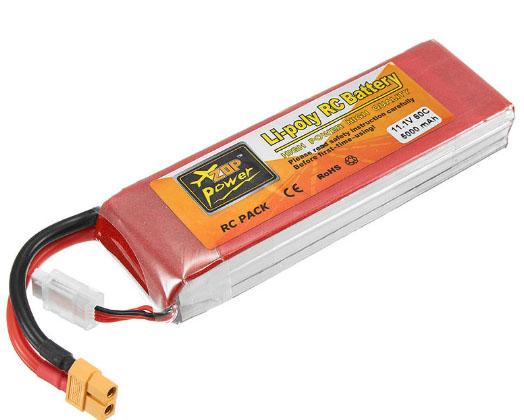 ZOP Power 11.1V 5000mAh 3S 60C Lipo Battery XT60 Plug