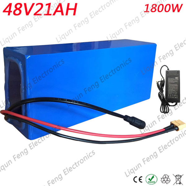 Free Tax High power 1800W 48V 20AH Electric Bike Battery 48V 20AH E-bike Battery 48 Volt Lithium Battery with 50A BMS 2A Charger