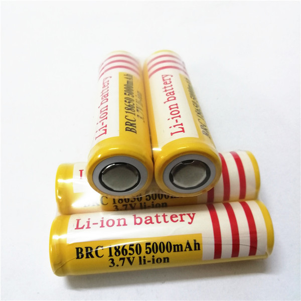 18650 li-ion battery 5000mAh Color Red battery flat lithium battery can be used in bright flashlight and so on.