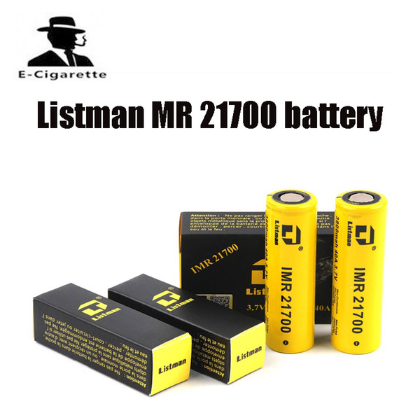 Original Listman MR 21700 battery 3.7V 60A 3800mAh Li-ion Rechargeable Battery Electronic cigarette battery for Electric Tool / Headlamp