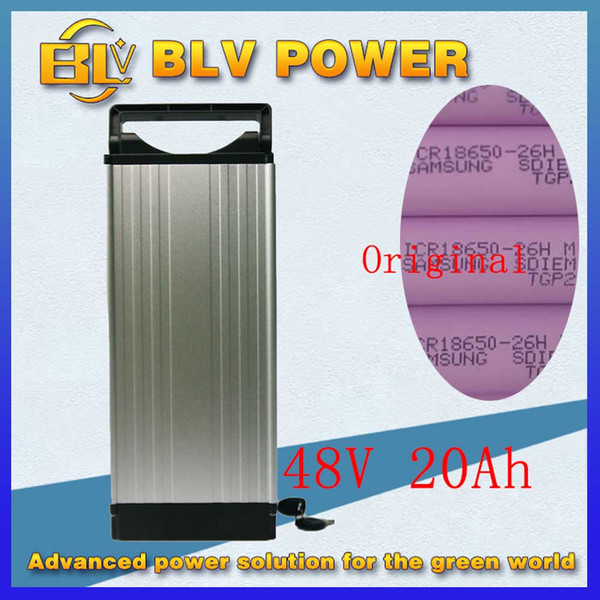 48V 1000W Electric bike battery Lithium ebike/ luggage battery 48V 20Ah with BMS,54.6V 2A charger use sam---sung 26HM lithium battery stock