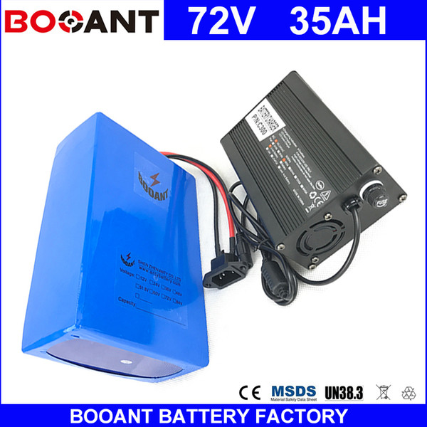 BOOANT E-Bike Li-ion Battery pack 72V 35AH for Bafang 3000W Motor Electric Bicycle Battery 20S 14P Battery pack with 5A Charger