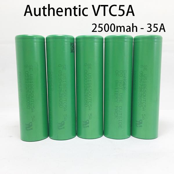 Authentic Guarantee - 100% Original Sony VTC5A 2600mah 35A 18650 Rechargeable Battery - VTC6 VTC5 High Drain Batteries for Ecig 18650 Mods