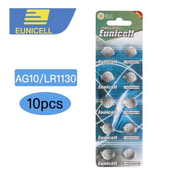 coin cell 10Pcs AG10 G10A SR1130 LR1130 390A D189 LR54 Alkaline Battery Button Cell Coin Promotion