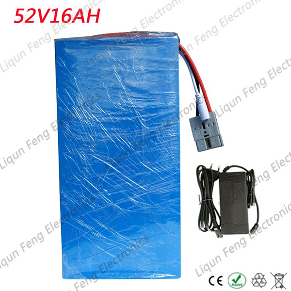 Free Tax 52V 15AH Lithium Battery 52V 15AH Electric Bicycle Battery 51.8V Scooter Battery for 48V 500W 750W 1000W Bafang Motor