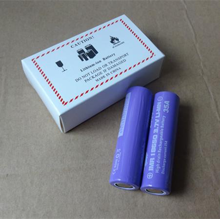 100% High Quality IMR 18650 Battery 2500mAh 35A Rechargable Lithium Batteries for LG Cells Fit Ecigs Vaporizer Vape box mod