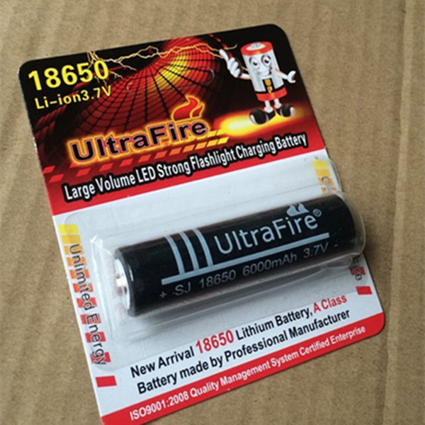 High quality 18650 UltreFire pointed lithium battery 18650 6000mAh 3.7V lithium battery can be used in bright torch and other el