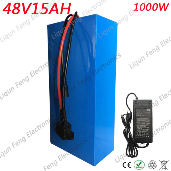 48V 15AH Battery Pack 48V 15AH 1000W Ebike E-scooter Lithium ion Battery 30A BMS and 42V 2A Charger Free Customs Tax