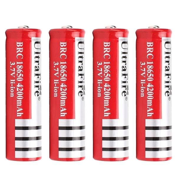 Rechargeable Battery Ultrafire 18650 Li-ion Battery 3.7V 4200mAh Rechargeable for LED Torch Flashlight Digital Camera Bicycle LED Headlight