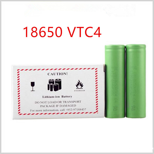 TOP QUALITY AAA Battery VTC4 18650 Lithium Batteries Rechargeable Batteries 18650 Battery 2100mAh VTC4 DHL Shipping