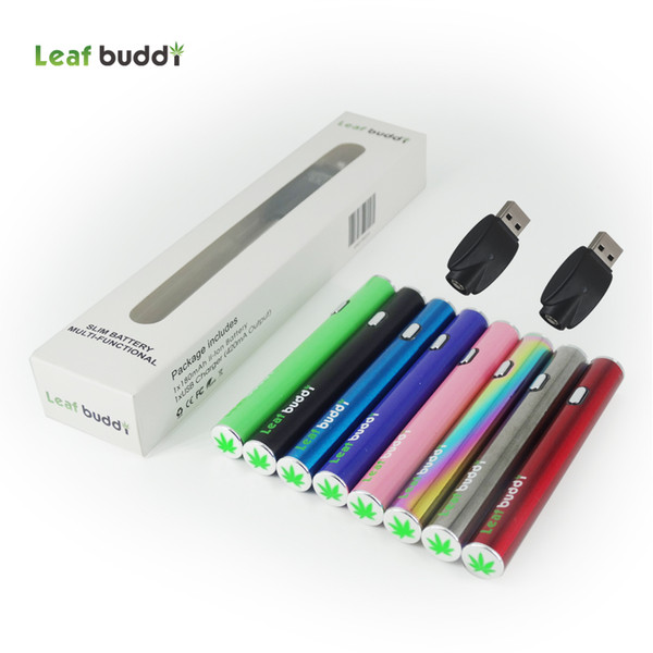 Leaf Buddi MINI Battery Charger Kit 280mAh with Bottom LED Light Function Variable Voltage Preheat Vape Battery For all Tank