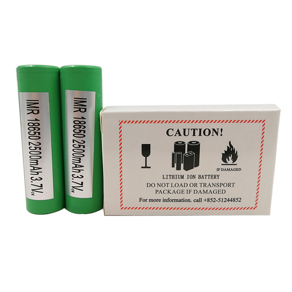 100% Genuine 25R 2500mah 20A 18650 Battery INR Lithium Rechargeable Batteries For Samsung Vaprozier Vape Box mods