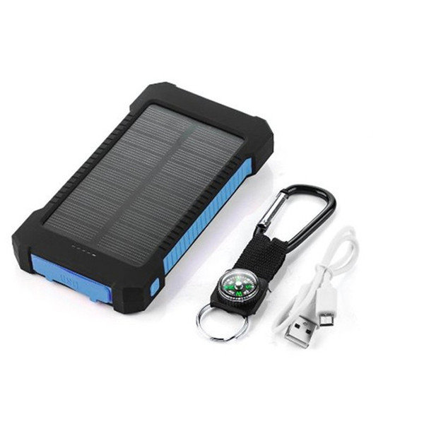 Factory Outlet New Portable Waterproof Solar Power Bank 20000mah Dual-USB Solar Battery powerbank for all Phone Universal Batteries