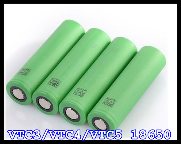 VTC3 VTC4 VTC5 18650 battery 1600mah 2100mah 2600mah VTC lithium 18650 battery 3.7V 30A fit for ecig flip v3,smok magneto,apollo,knight mod