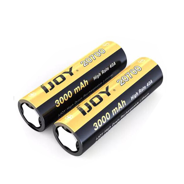 Authentic IJOY 20700 Battery 3000mah 40A Rechargeable Batteries VS 3400mah For E Cig Vapor Mod Fedex Free Shipping