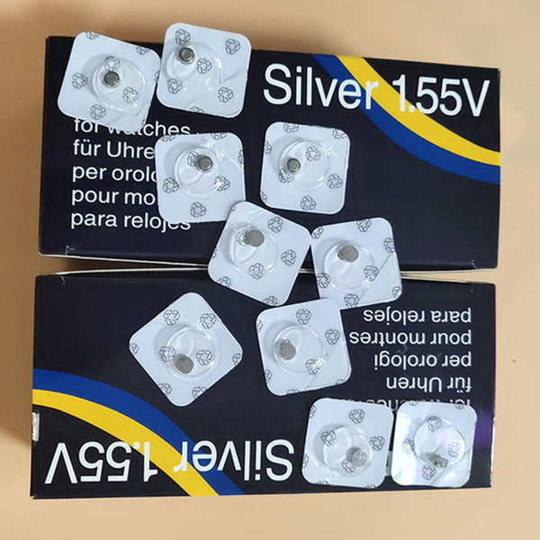 100pcs/lot high quality 337 battery SR416SW button cell batteries 1.55V Oxide Silver battery for invisible earpiece watch toys LED