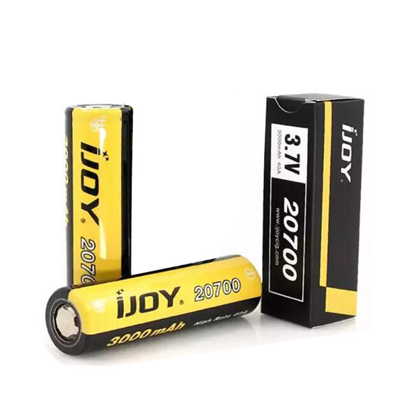 100% Authentic IJOY 20700 Battery 3000MAH 40A Discharger Lithium Rechargeable Battery PK VTC4 VTC5 25R HE4 30Q Battery