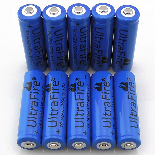 3.7V 14500 Battery 1200mAh Rechargeable Lithium Batteries Free shipping