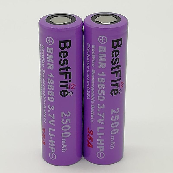 100% High Quality BestFire 18650 Battery 2500mAh IMR 3.7V 2500 35A E Cig High Drain Rechargable Lithium Batteries Cell