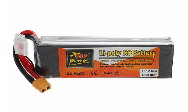 ZOP POWER 11.1V 4000mAh 60C 3S Lipo Battery With XT60 Plug For RC Models