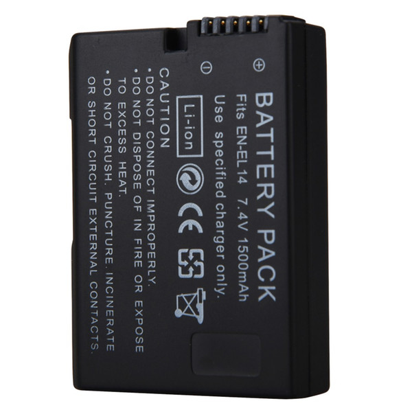 2018 1500mAh EN-EL14 EN-EL14a Battery Pack for Nikon P7200 P7700 P7100 D5500 D5300 D5200 D3200 D3300 D5100 D3100