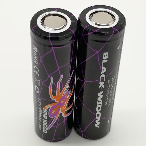 100% High Quality BLACK WIDOW 18650 Battery 4000mAh IMR 3.7V 3500 40A E Cig High Drain Rechargable Lithium Batteries Cell