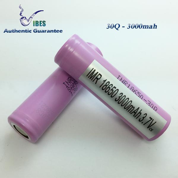 100% Authentic 30Q 18650 Rechargeable Battery With 3000mah 30a Max High Drain Li-ion 18650 Batteries With Samsung MSDS Report Free Shipping