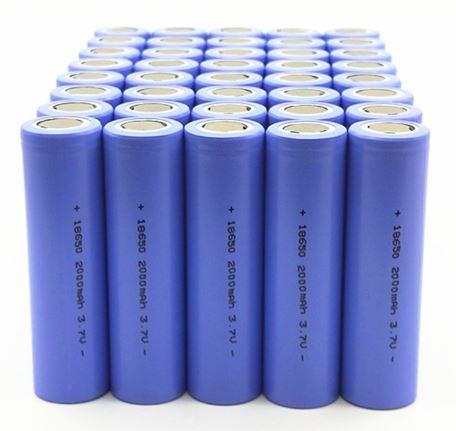 40PCS/LOT High Quality 18650 battery New 18650 3.7V 2000mAh Lithium-ion Rechargeable Battery For Flashlights, Power bank, etc.vtc5 battery