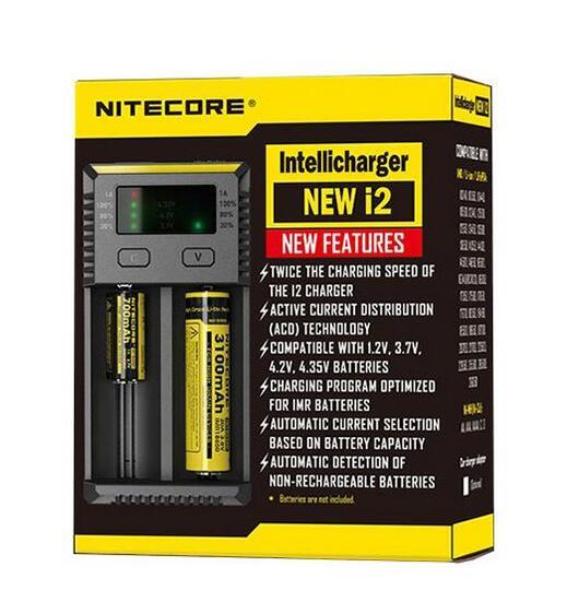 100% Original Nitecore New I2 Digicharger LCD Display Battery Charger Universal Nitecore i2 Charger VS Nitecore i2 D2 D4 UM10 UM20 free ship