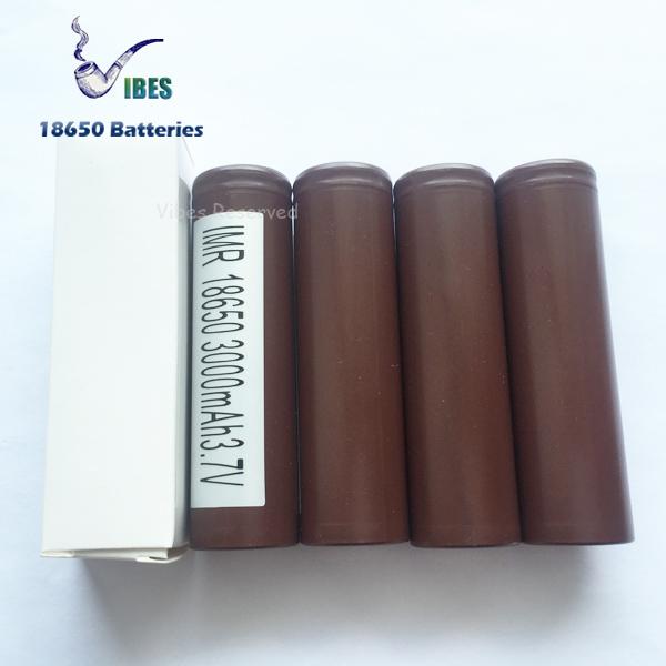 100% High Quality 3000mah 30a Electronic Cigarette Box Vape Mods Rechargeable Lithium Batteries HG2 18650 Battery