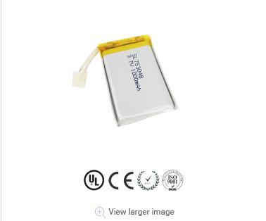 covert 3.7V rechargeable 753048 1000mAh li-polymer lithium polymer battery batteries